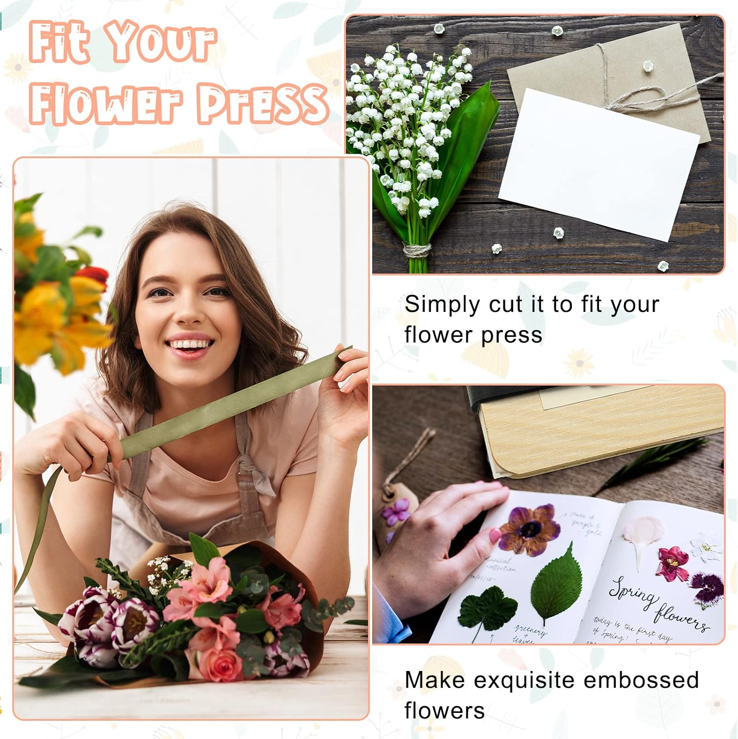 30 Pcs Blotting Paper for Flower Press Large A4 Flower Press Paper Blotter Paper Highly Absorbent Reusable Paper Refill Lining Paper for Art Craft Scrapbook Making, 11.81 x 7.87 Inches