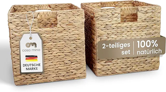 Nachhaltiger Seegras Flechtkorb 31x31x31cm für Regale