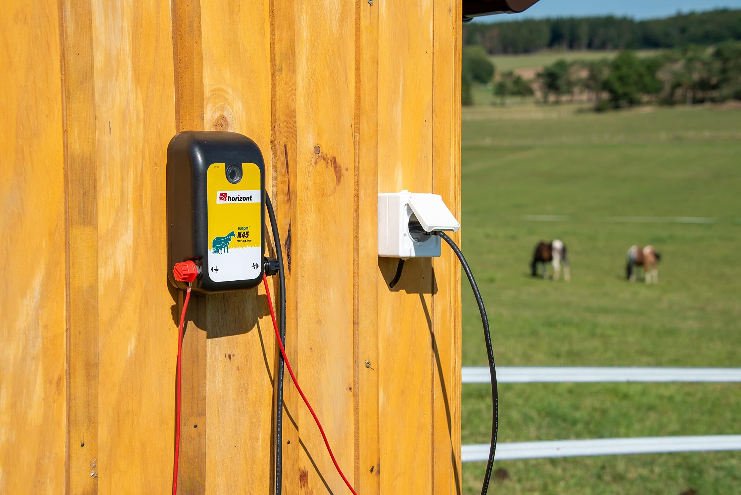 Recinzione elettrica Horizont trapper N45, 230 V, con indicatore di attività, per recinzioni piccole, principianti e hobbisti, struttura resistente agli urti