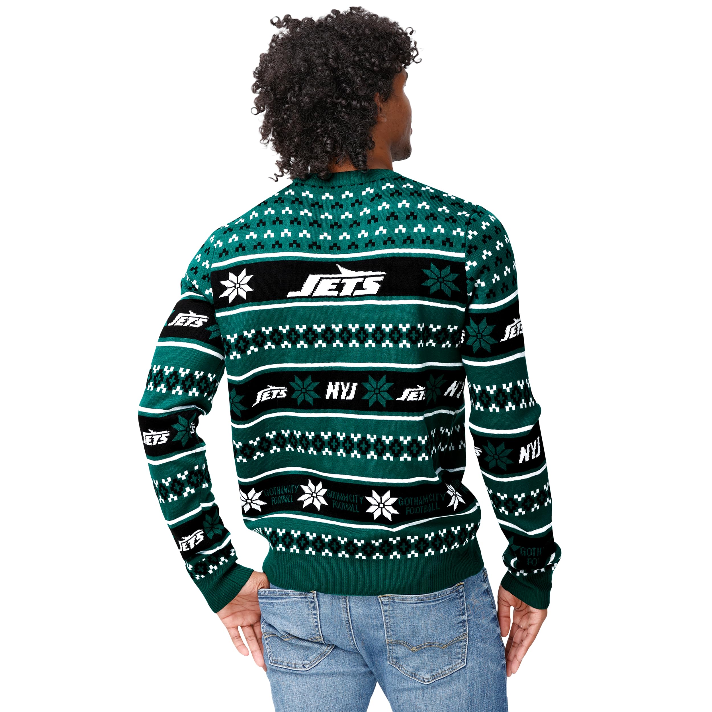 FOCO NFL Team Big Logo Ugly Sweater Sweater Homme (Lot de 1)