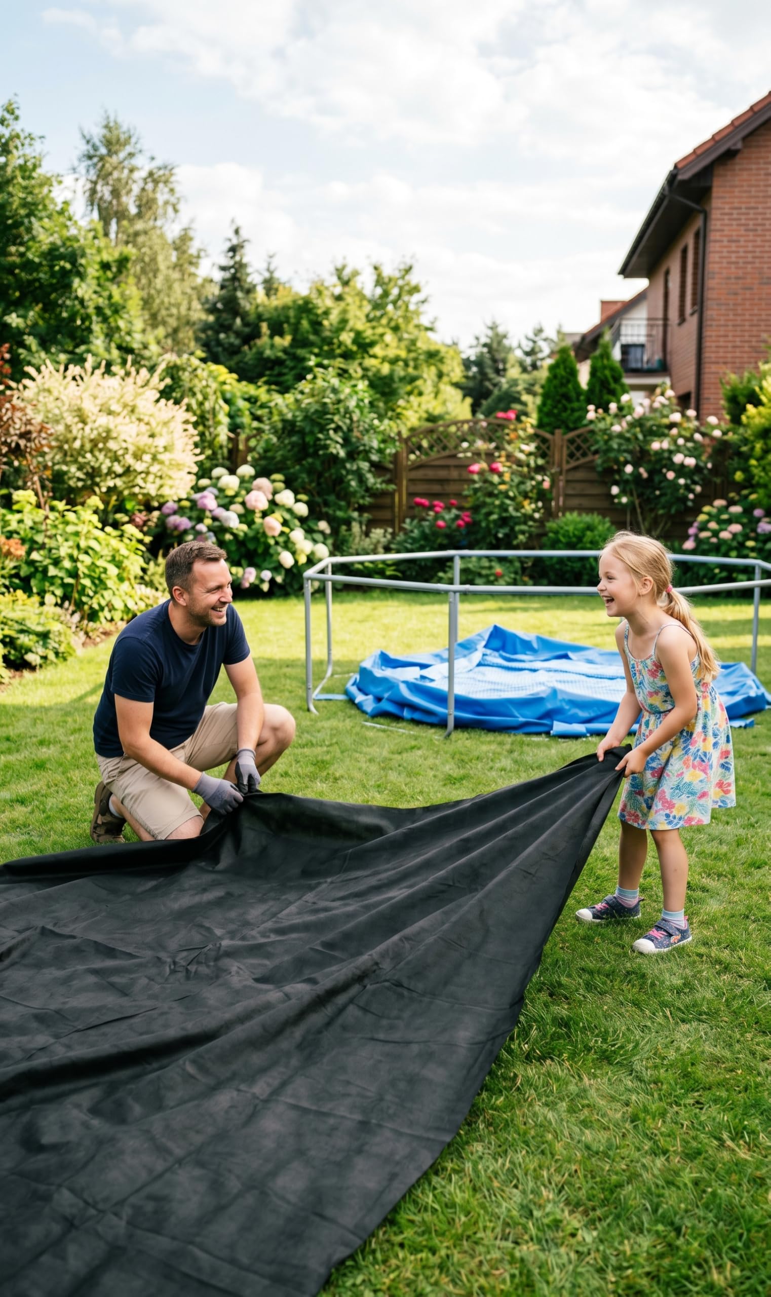 ASF Geotessile 150g/m² 50m x 1m | Telo da Giardino Anti-Erbacce, Drenaggio e Filtrazione, Sottofondo per Ghiaia, Vialetto