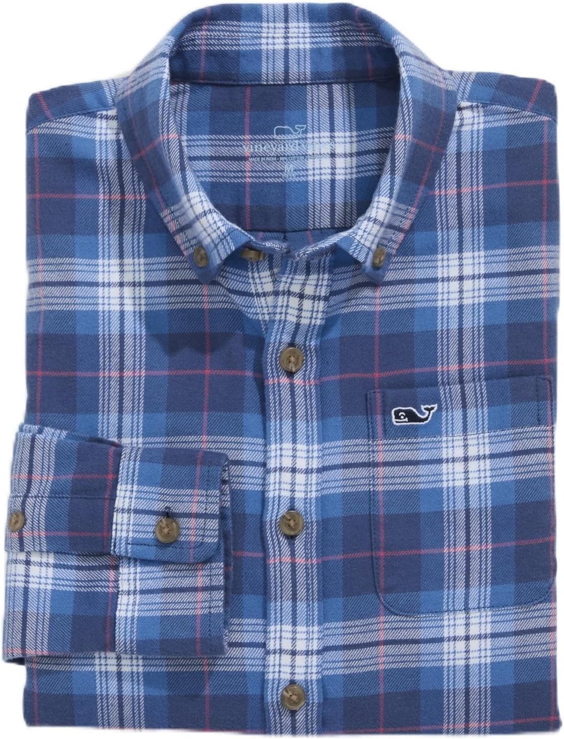 vineyard vines Boys' Boys' Muskeget Plaid Vineyard Flannel Shirt
