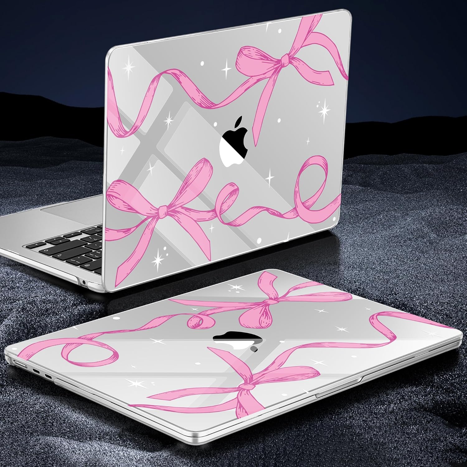 Tuiklol for M5 MacBook Air 13.6 inch Case 2026 2025 2024 2022 M5 A3449 / M4 A3240 / M3 A3113 / M2 A2681,Ultra-Thin Hard Shell Cases Protective with Keyboard Cover,Bowknot