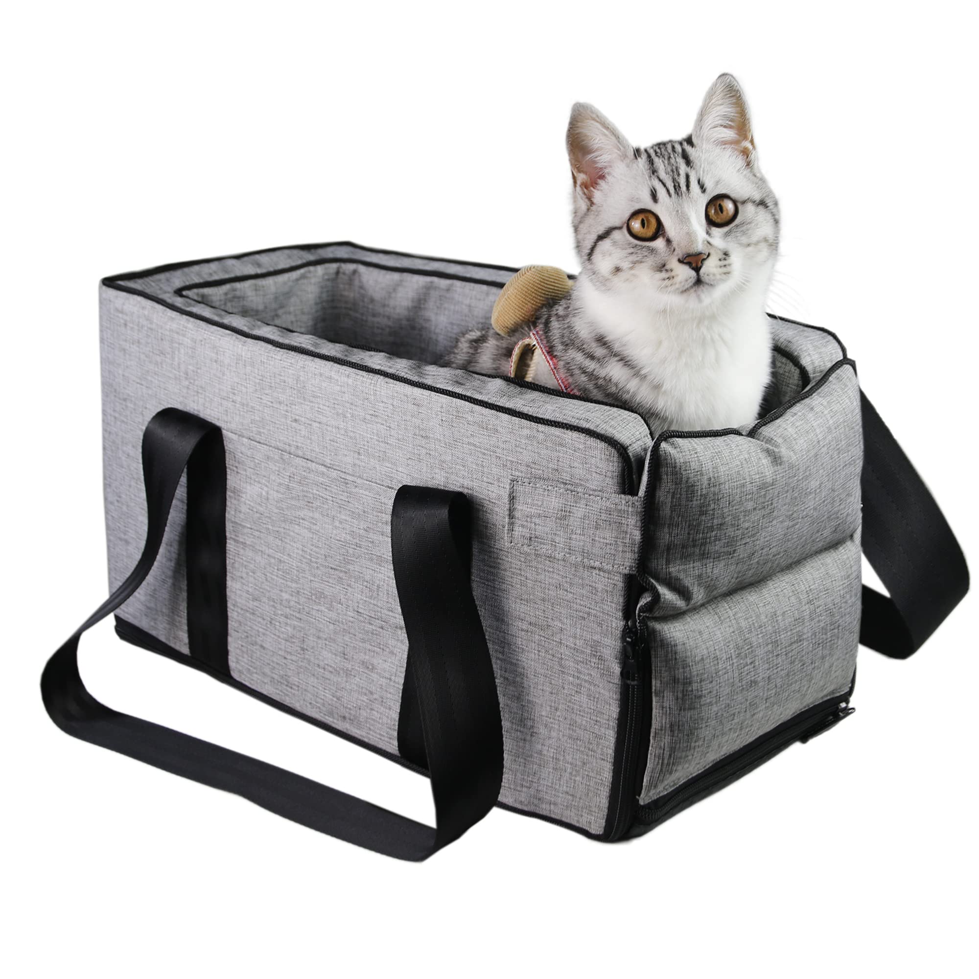 Consolle per cani Seggiolino auto per cani e cani su console Bracciolo per cani e gatti Booster Seat sul bracciolo auto con cinghie di sicurezza Impermeabile Pet Car Seat Borsa da viaggio per cani di
