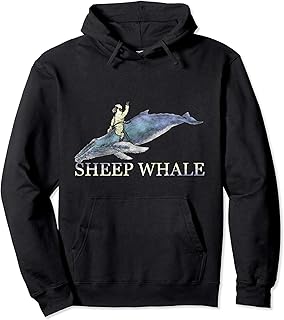 Sudadera con capucha, diseño de ballena ovina