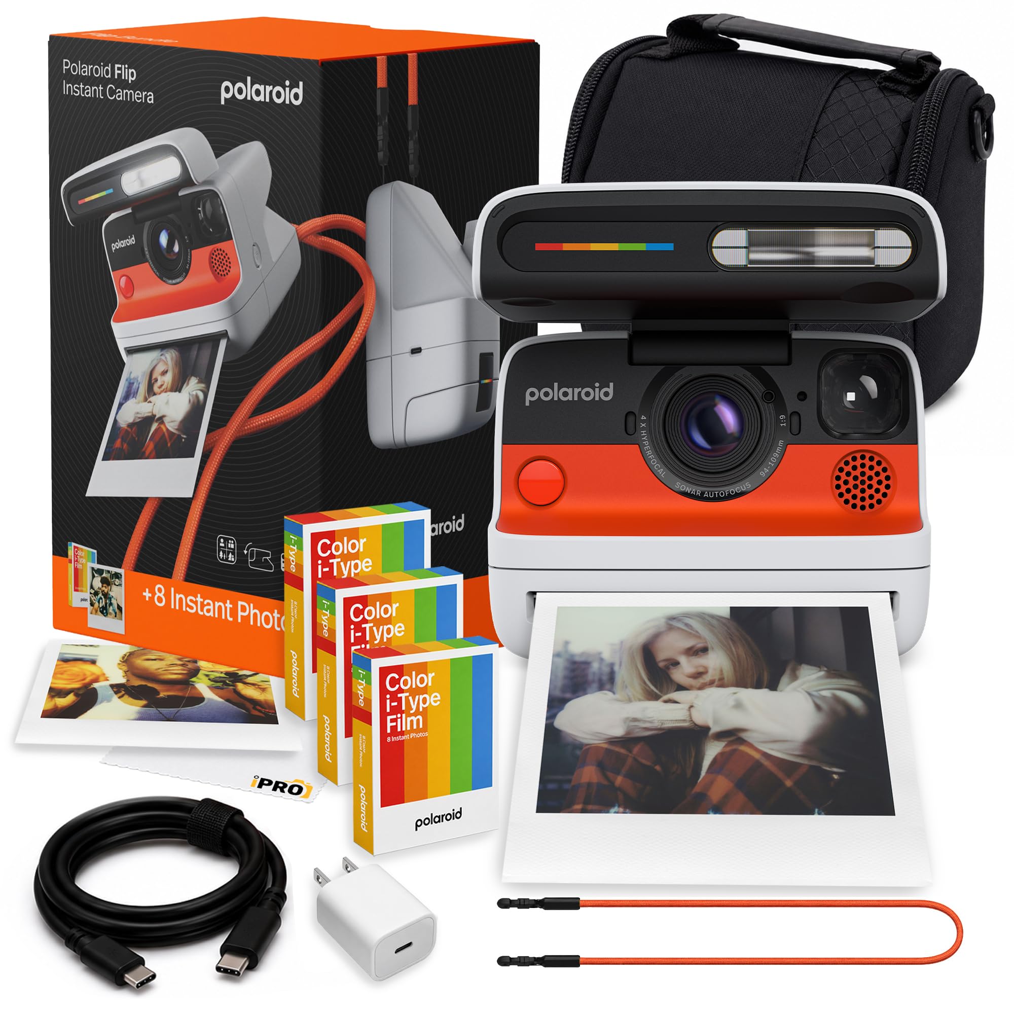 Polaroid Flip Instant Camera in White + Film (24 Exposures) Bundle | Polaroid Camera with Film, Sonar Autofocus, 4-Lens System, Ideal for Travel, Parties & Instant Photography-picture-32