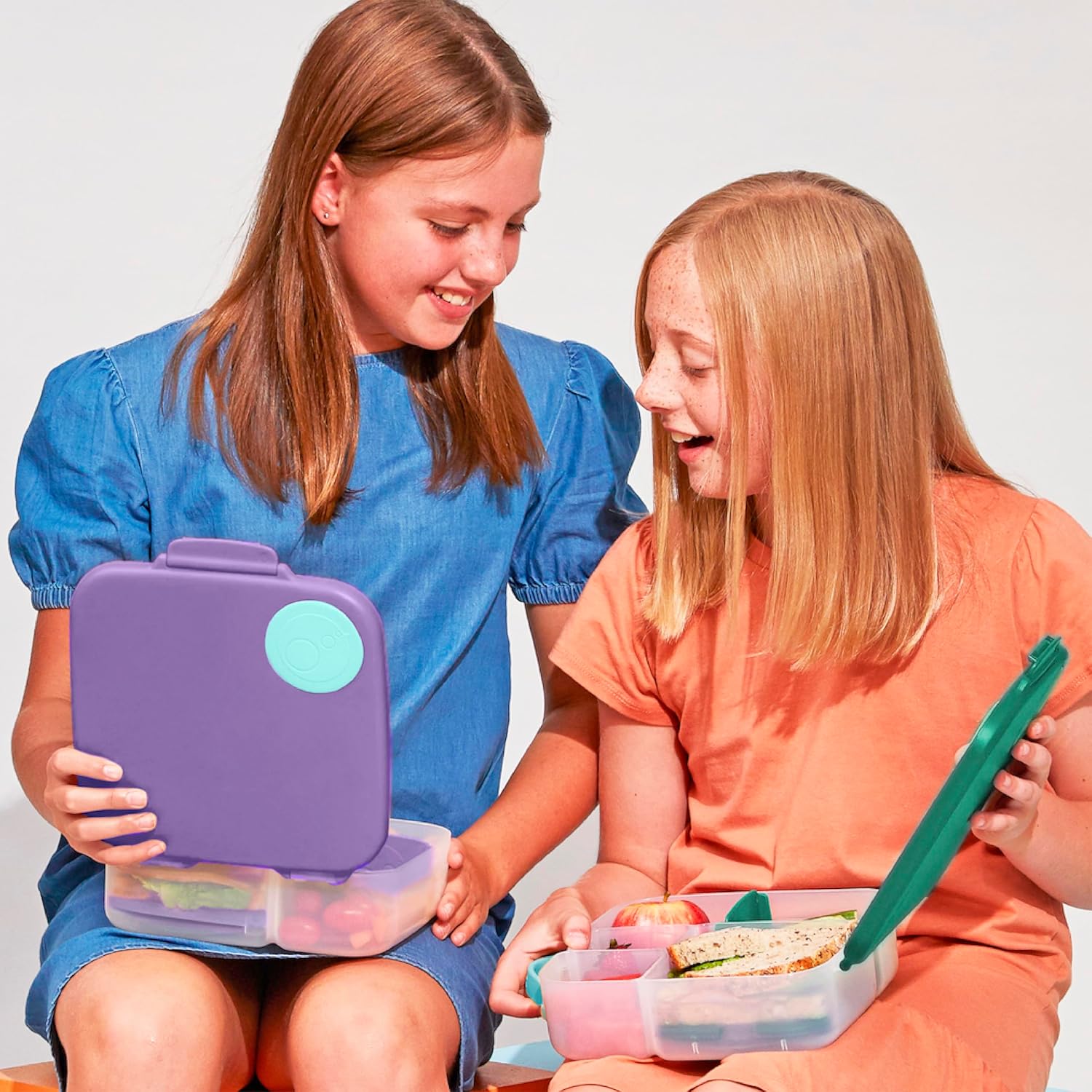 b.box Lunch Box for Big Eaters All Ages - 8.5 Cup Leak Proof Bento Box with 4 Compartments, School Lunch Container with Ice Pack, Dishwasher Safe, BPA-Free, PFAS-Free - Lilac Pop
