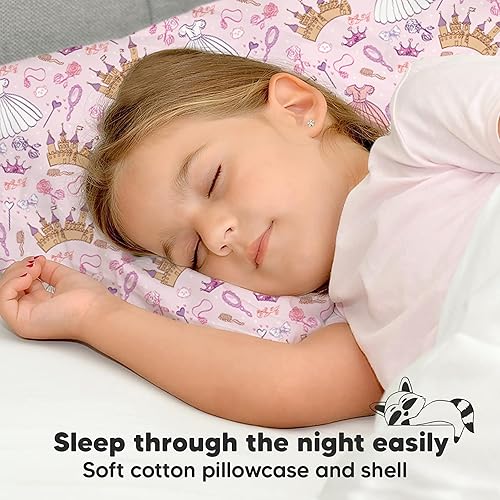 Miniatura 7 de Almohada con funda para niños pequeños 13x18 pulgadas almohadas de algodón orgánico suave lavable a máquina ideal para viajes cuna y juego de cama