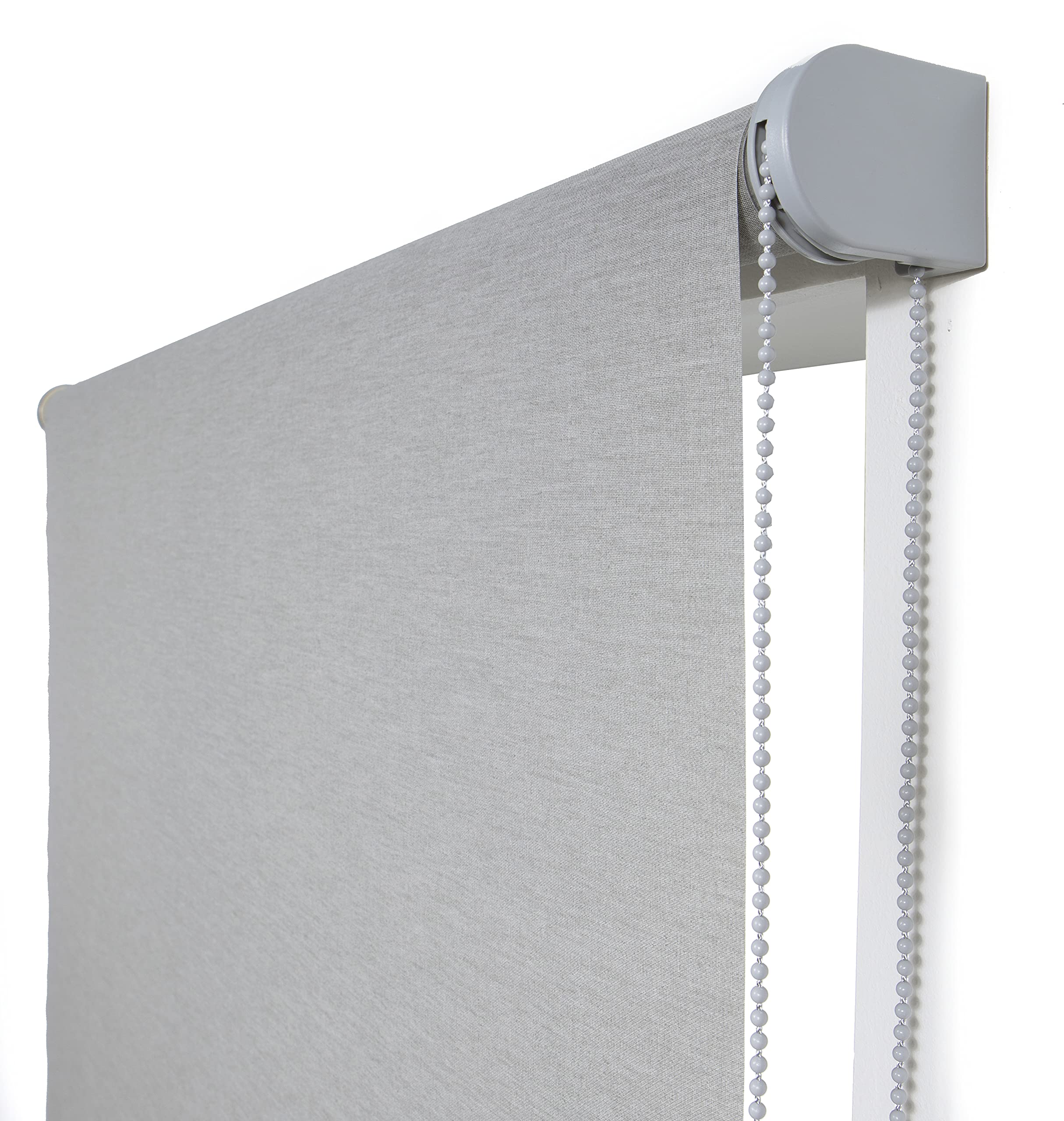 Blindecor Ara Premium | Estor liso translúcido de mayor calidad - Gris plata, 80 x 190 cm (Ancho por Alto). Tamaño de la Tela 77 x 185 cm . Estores para ventanas