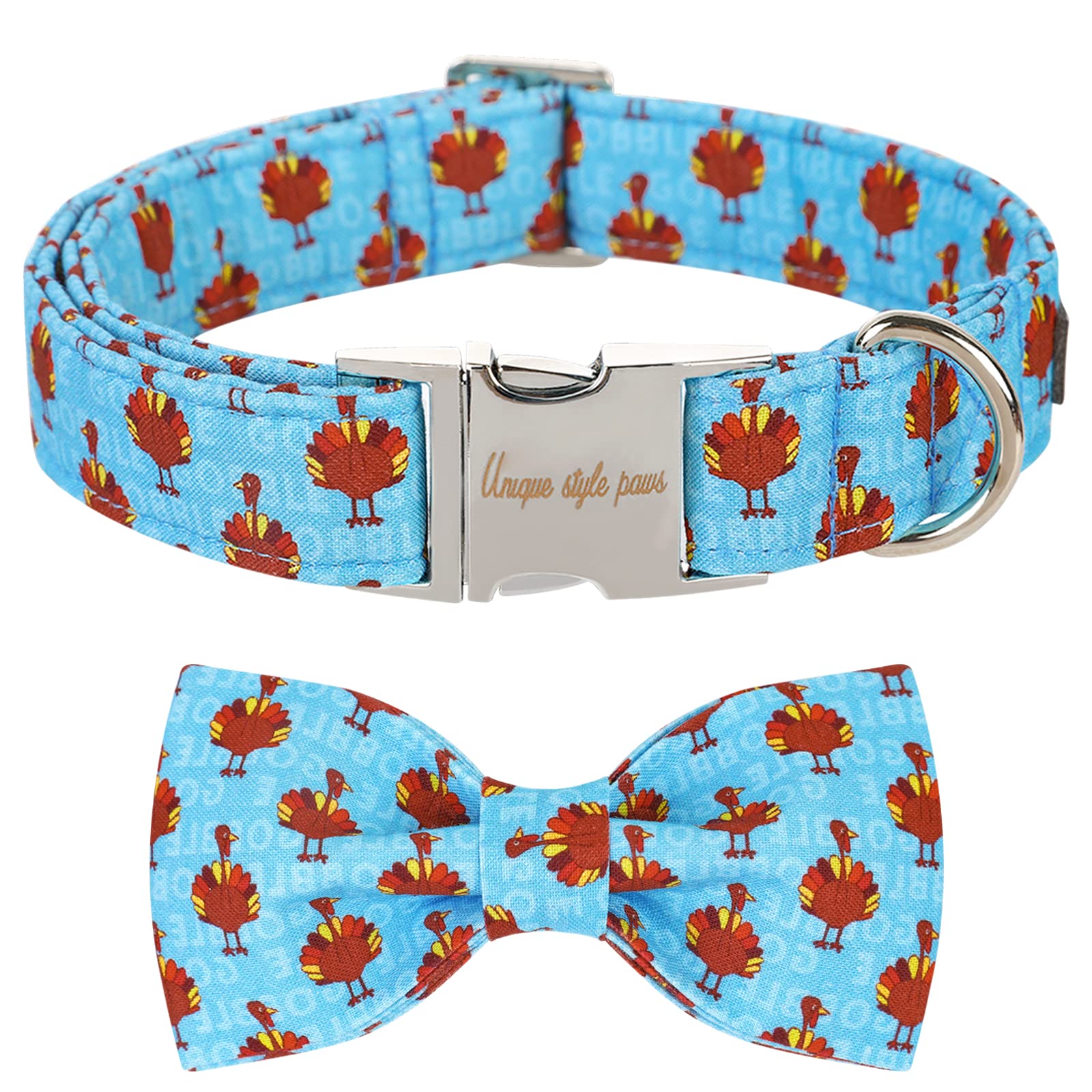 Unique style paws Thanksgiving Dog Collar, Pet Collar Gift for Girls Boys Dogs, Adjustable for Small to Medium Dogs