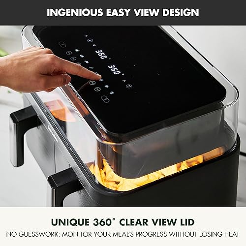 Miniatura 4 de GreenPan Clearview 10QT - Freidora de aire doble, ventana transparente de 360, revestimiento antiadherente de cerámica libre de PFAS de 5QT en