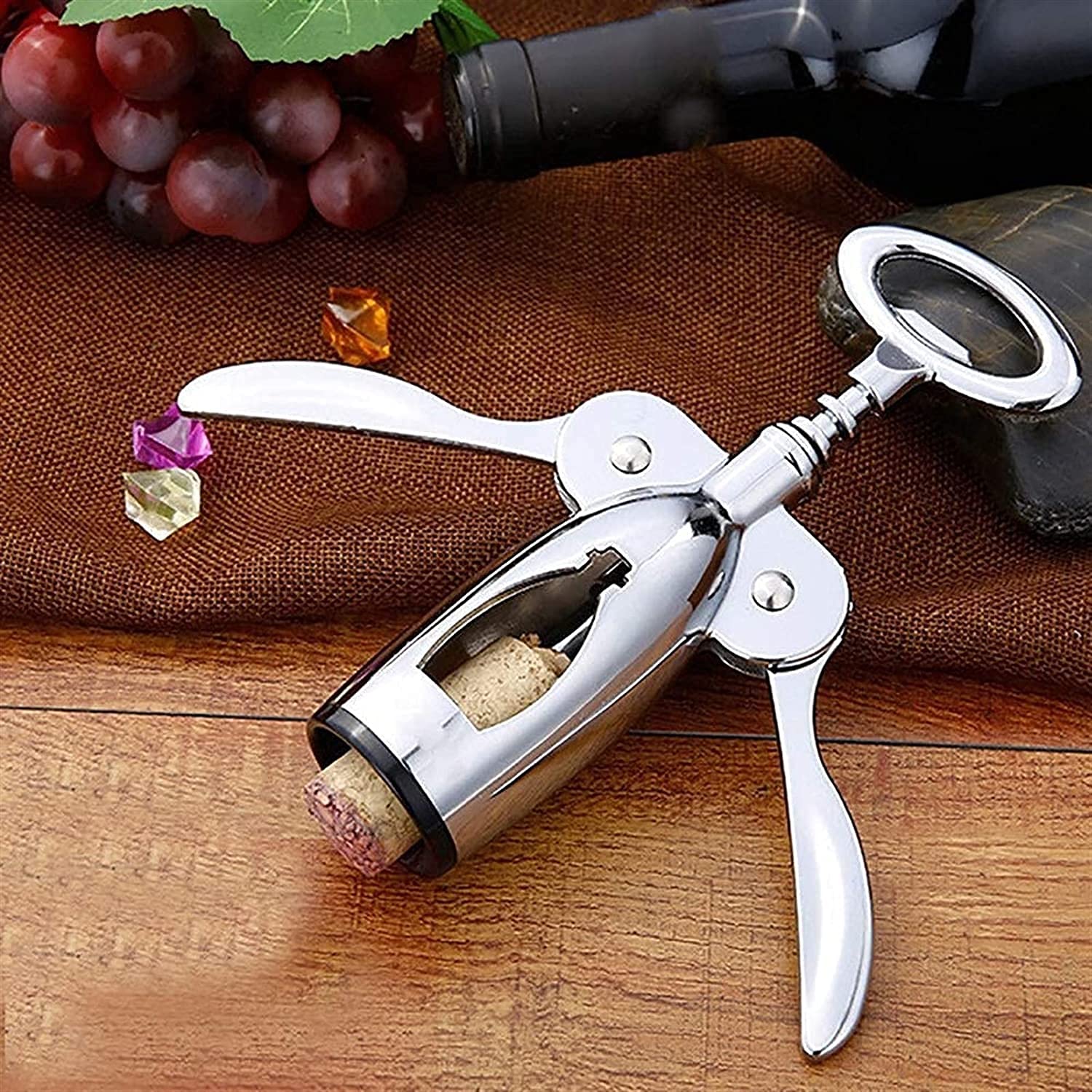 Sacacorchos Abridor de vino, sacacorchos multifuncional, abridor de botellas de vino, sacacorchos de camarero con tapón for entusiastas del vino, camareros