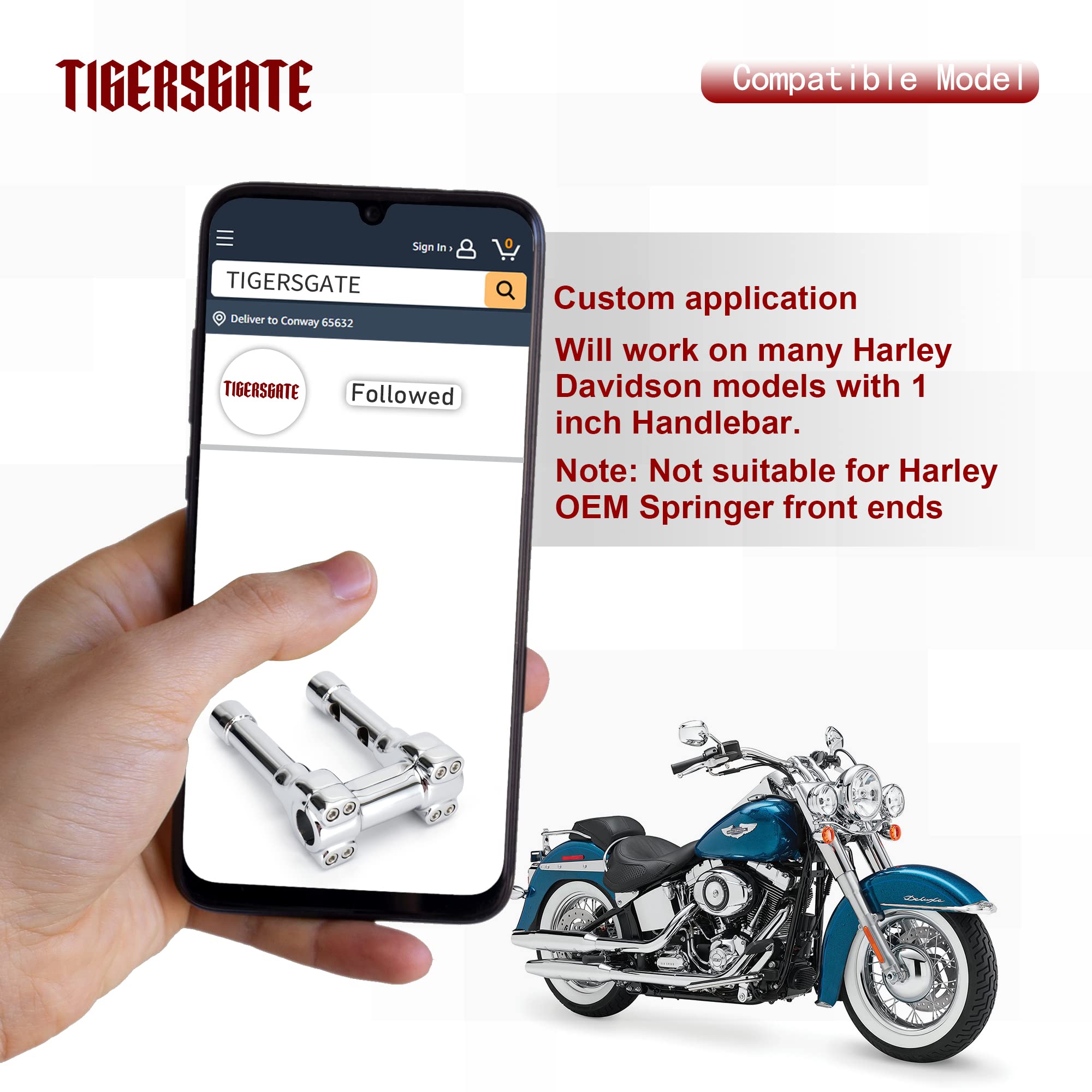 Amazon | TIGERSGATE クローム 直径1.25インチ インベストメント鋳造 