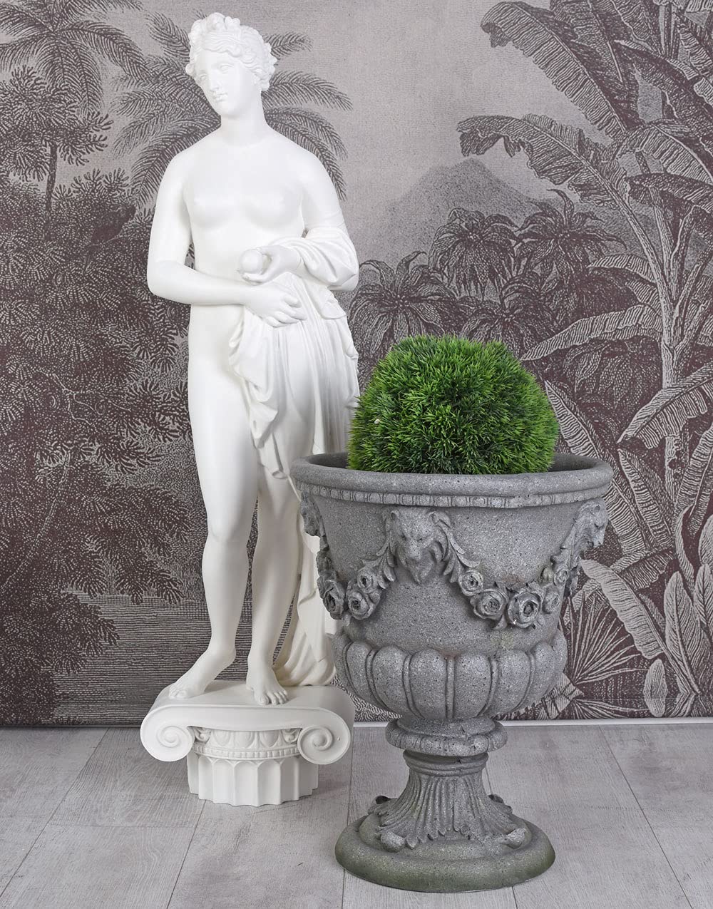 Pflanzkübel Barock Blumenkübel Antik Blumentopf Löwenköpfe Gartenamphore 50cm lup035 Palazzo Exklusiv