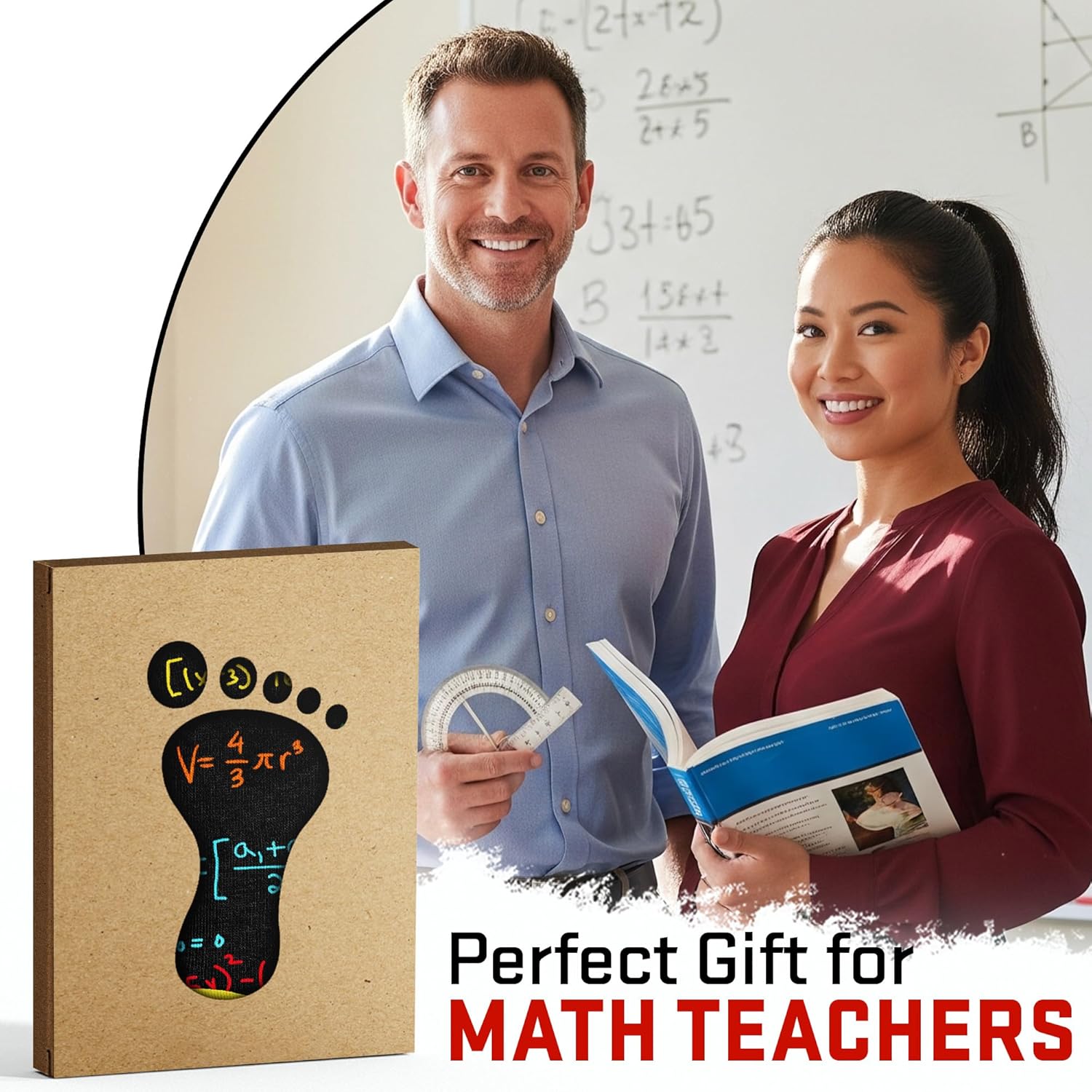 Math Teacher Gift - Comfortable Teacher Socks for Men and Women, Math-inspired Pattern, Unique Gift for Both Male and Female Teachers, Gifts for math Sock Enthusiasts. - Image 4