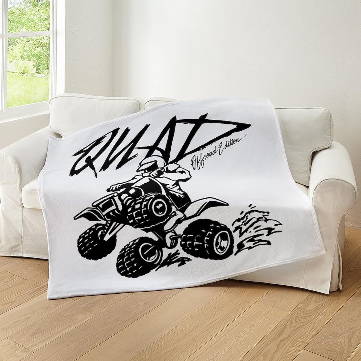 CafePress Quad 4X4 Off Road Edition Throw Blanket Super Soft Fleece Plush Throw Blanket, 60"x50"