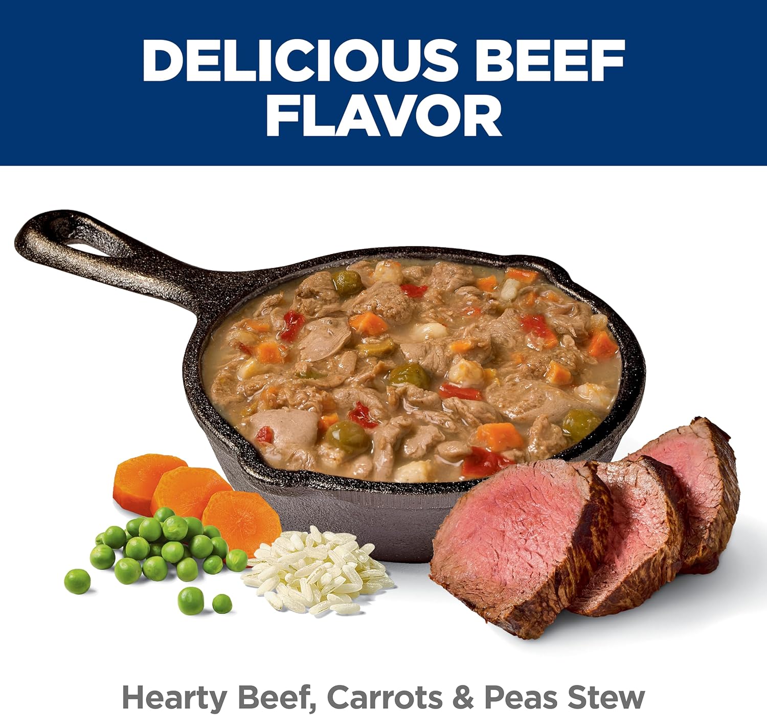 Hill's Science Diet Adult 1-6 Healthy Cuisine Wet Dog Food, Braised Beef, Carrots, & Peas Stew, 12.5 oz. Cans, 12-Pack