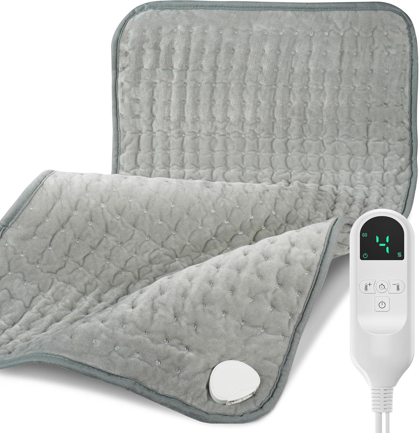 Extra Large Heating Pad for Full Back Pain and Period Cramp Relief, 17" x 33" XXL Electric Heating Pad for Shoulder Pain, 6 Heat Settings, 4 Timers, Moist & Dry Use, Machine Washable, Soft Fabric