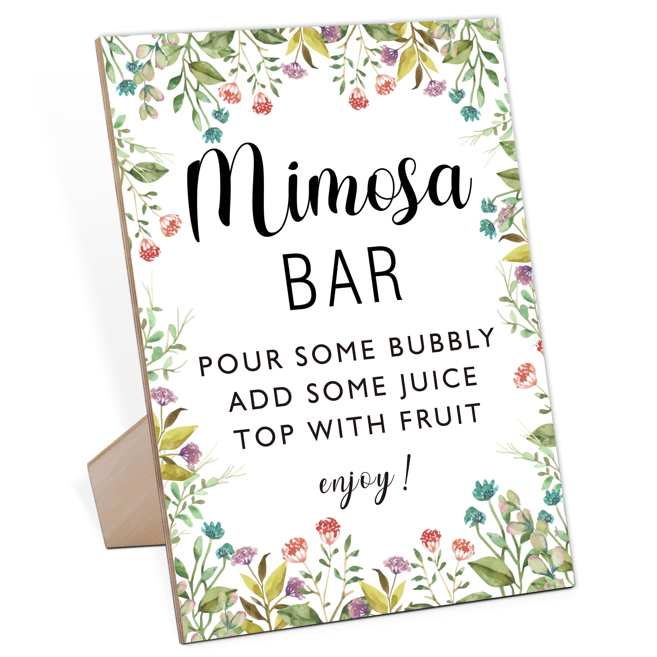 Mimosa Bar Garden Theme Bridal Shower Sign,Wooden Sign With Stand,Bridal Shower Decoration,Bridal Shower Welcome Sign,Bar Decoration,Party Supplies,Bridal Shower Centerpieces,Wedding Shower Favors-22