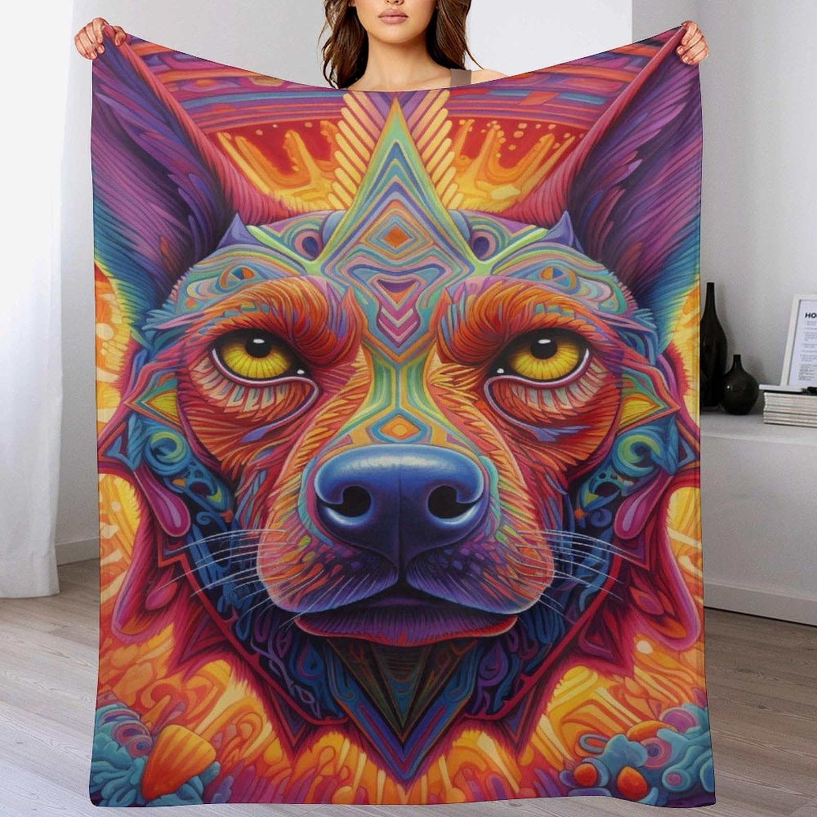 Couverture flannel polaire de canapé 130×150cm pour séjour douillet