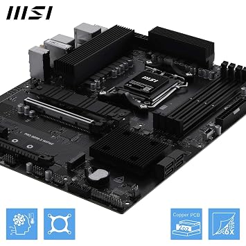 MSI PRO B850-S WIFI6E, AM5 Motherboard, DDR5 8200MHz(OC), HDMI DP, 2x M.2, USB 10Gbps, 2.5G LAN, Wi-Fi 6E, ATX
