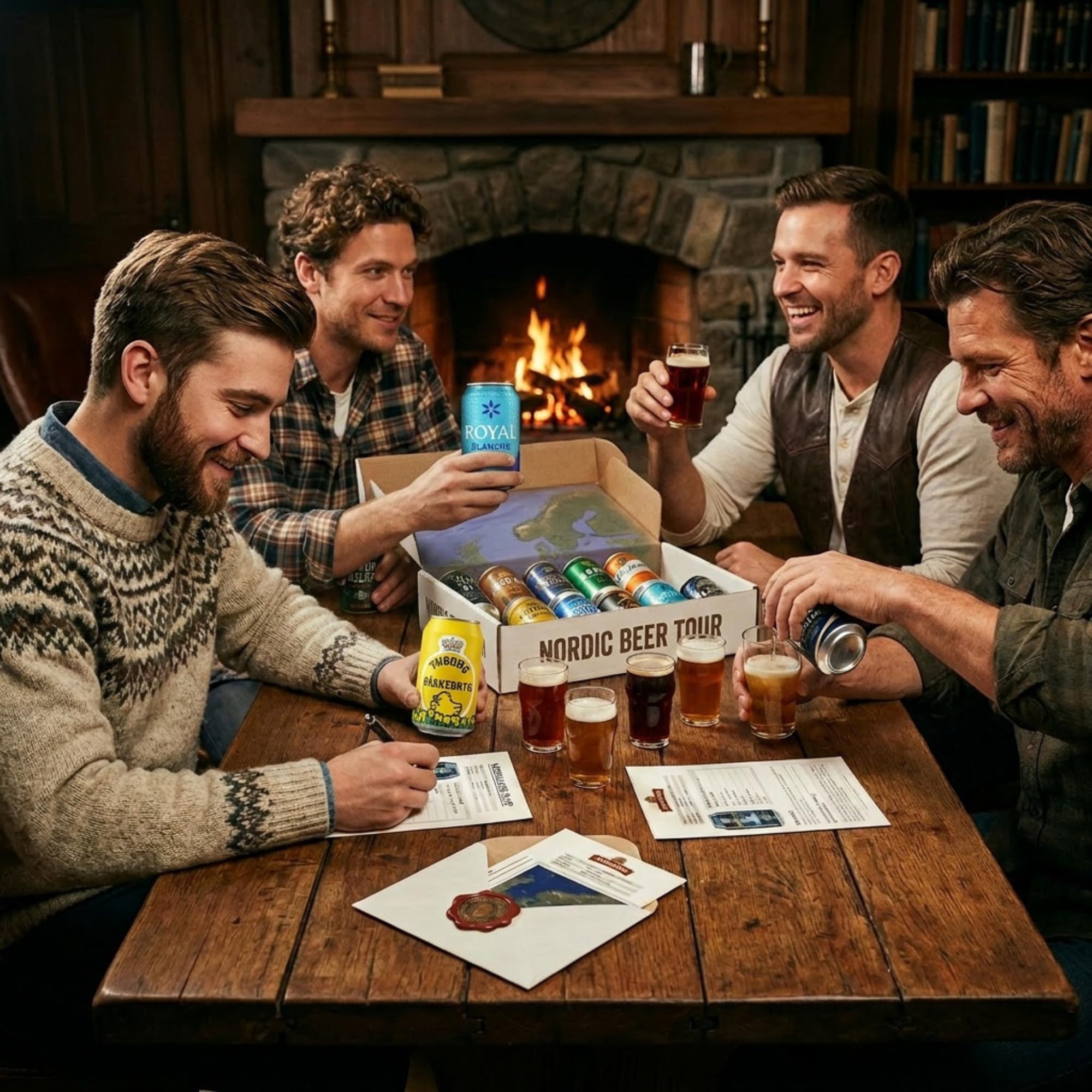 Nohawa Nordic Beer Tour Bier Probierpaket 12 x 0,33 l – Skandinavisches Beer Geschenkset mit 10 festen + 2 saisonalen Sorten – Bier Geschenkbox aus Dänemark, Schweden, Finnland