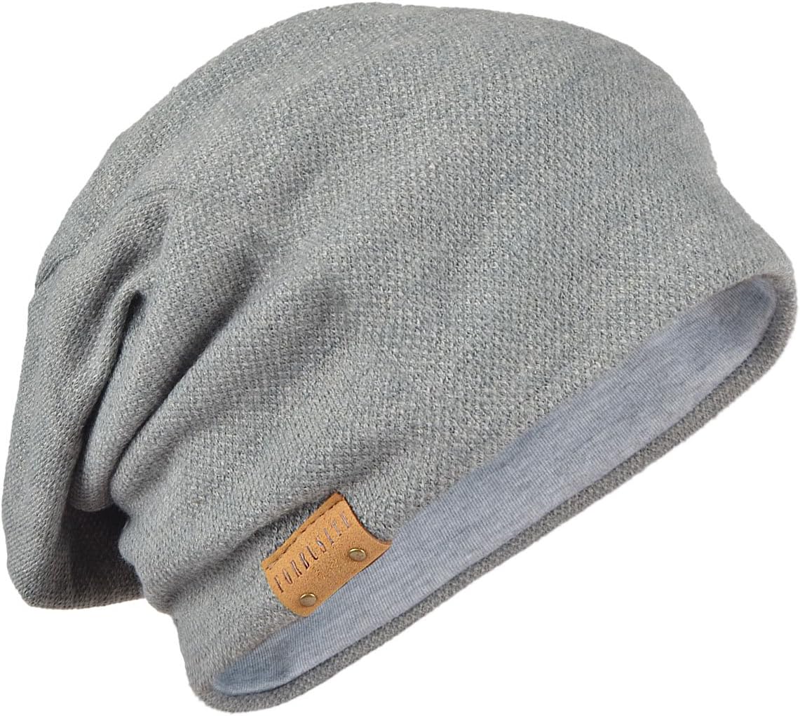FORBUSITE Mens Slouchy Long Beanie Knit Cap for Summer Winter, Oversize