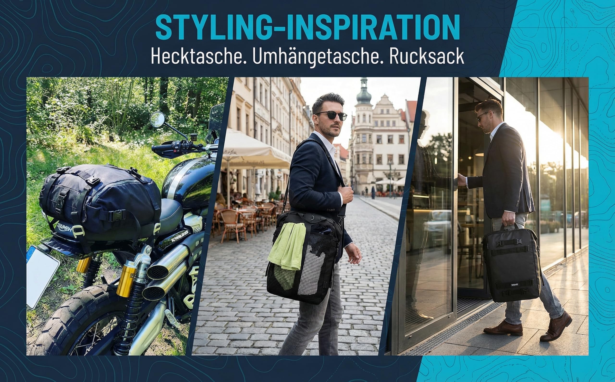 Bolsa De Sillín De Moto, Multifunción, 30 L, Equipaje, Mochila Universal Para Viaje Y Diario