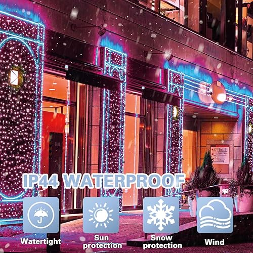 Miniatura 2 de LAMPHOME Mini luces decorativas de Navidad de 66 pies, 200 luces LED de alambre transparente con forma de hada estrellada, 11 modos de iluminación,