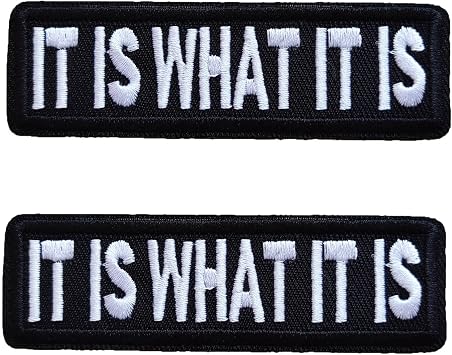 It is What It is Minimalist Philosophical Iron on Patch for Backpacks Hats Clothes Shoes