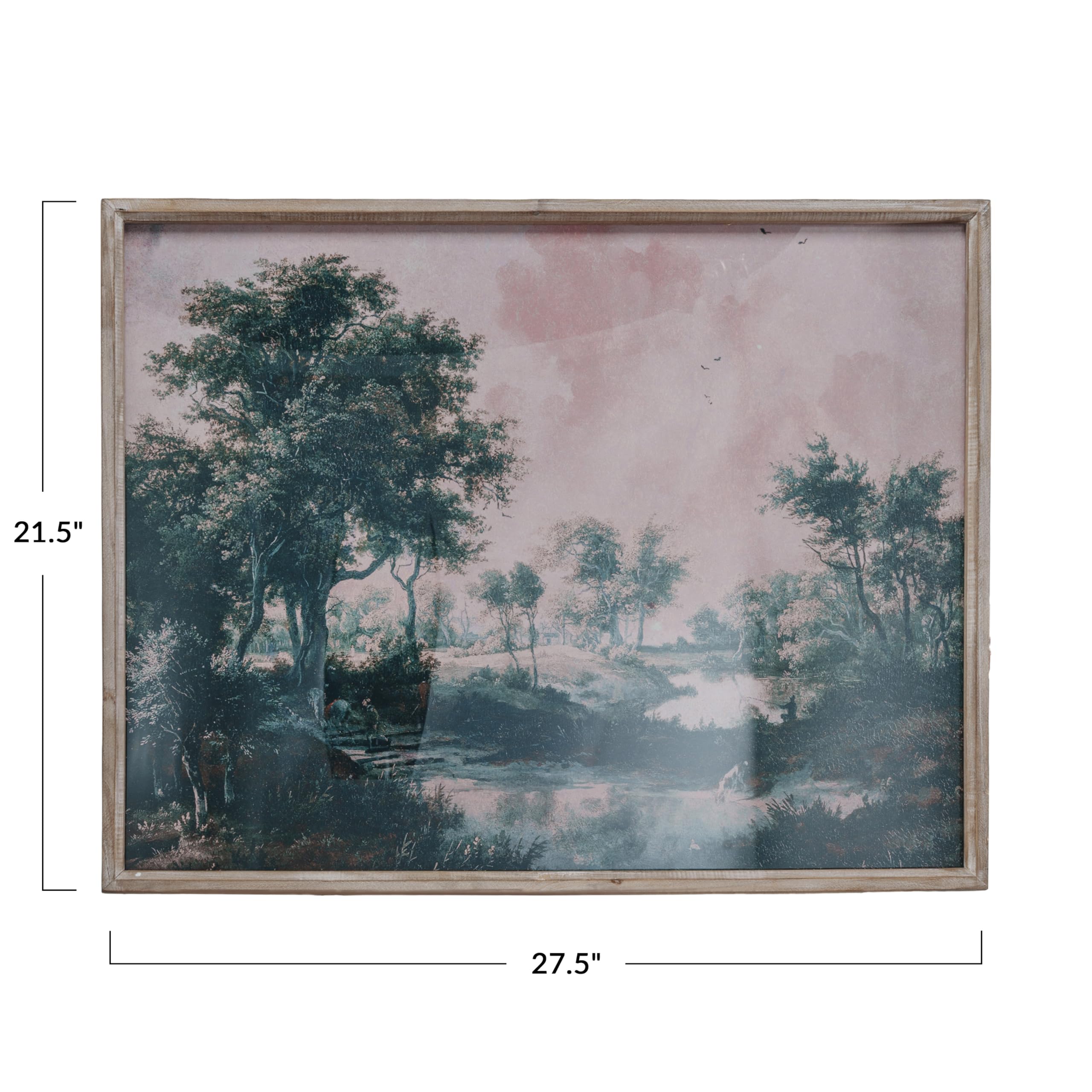 Amazon.com: Creative Co-Op Pastoral Vista Framed Landscape