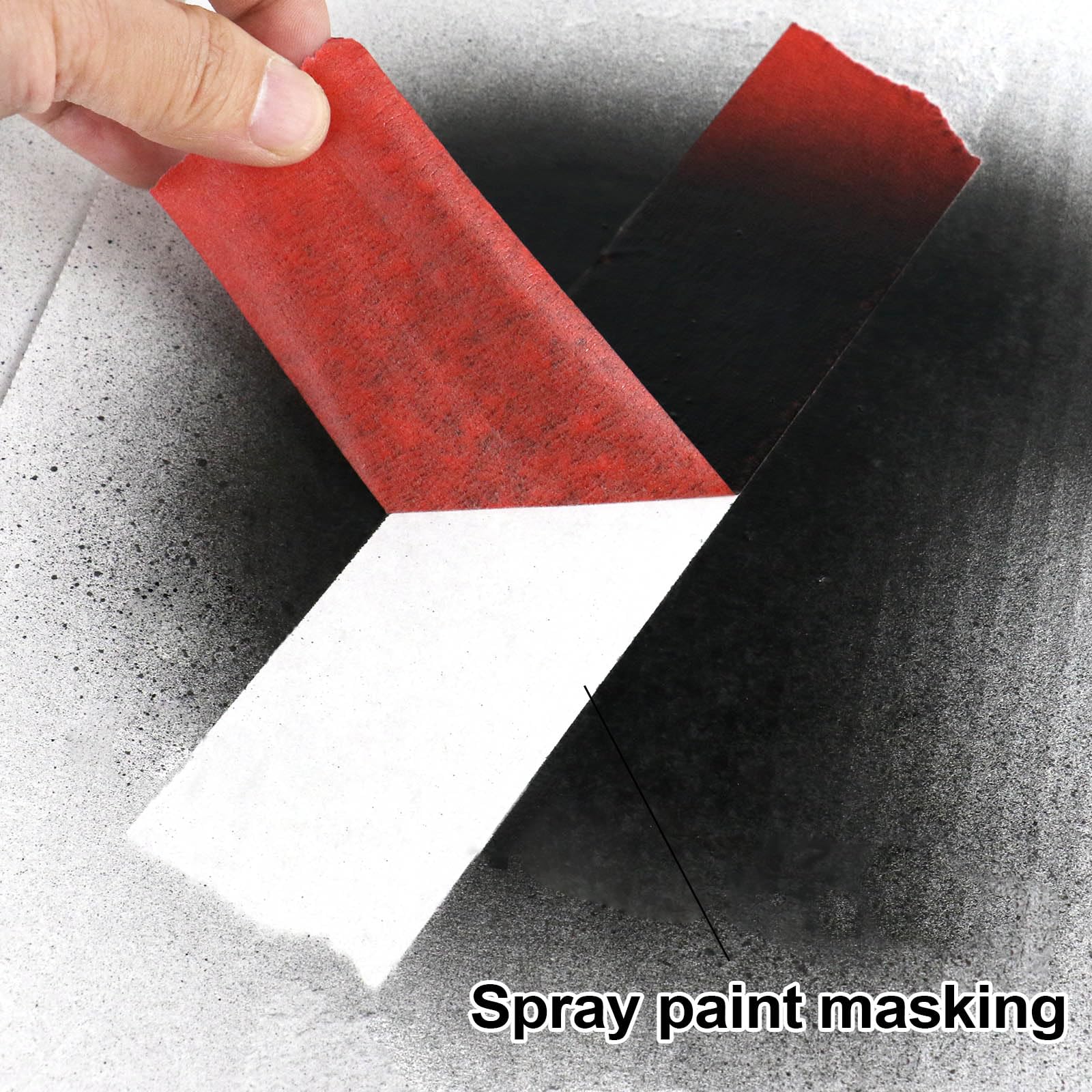 BOMEI PACK 5 rotoli di nastro adesivo per pittori, larghezza 5,1 cm x 50,1 m, nastro coprente per pittura, etichettatura, fai da te, decorazioni e progetti scolastici (rosso)