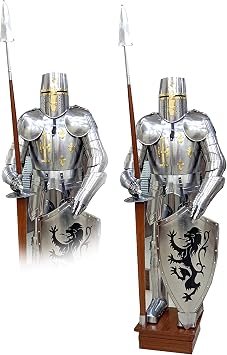 THOR INSTRUMENTS Medieval Wearable Knight Full Suit 15th Century Combat Body Armour Suit 6 Feet Steel and Iron Rustic Vintage Home Decor Gifts