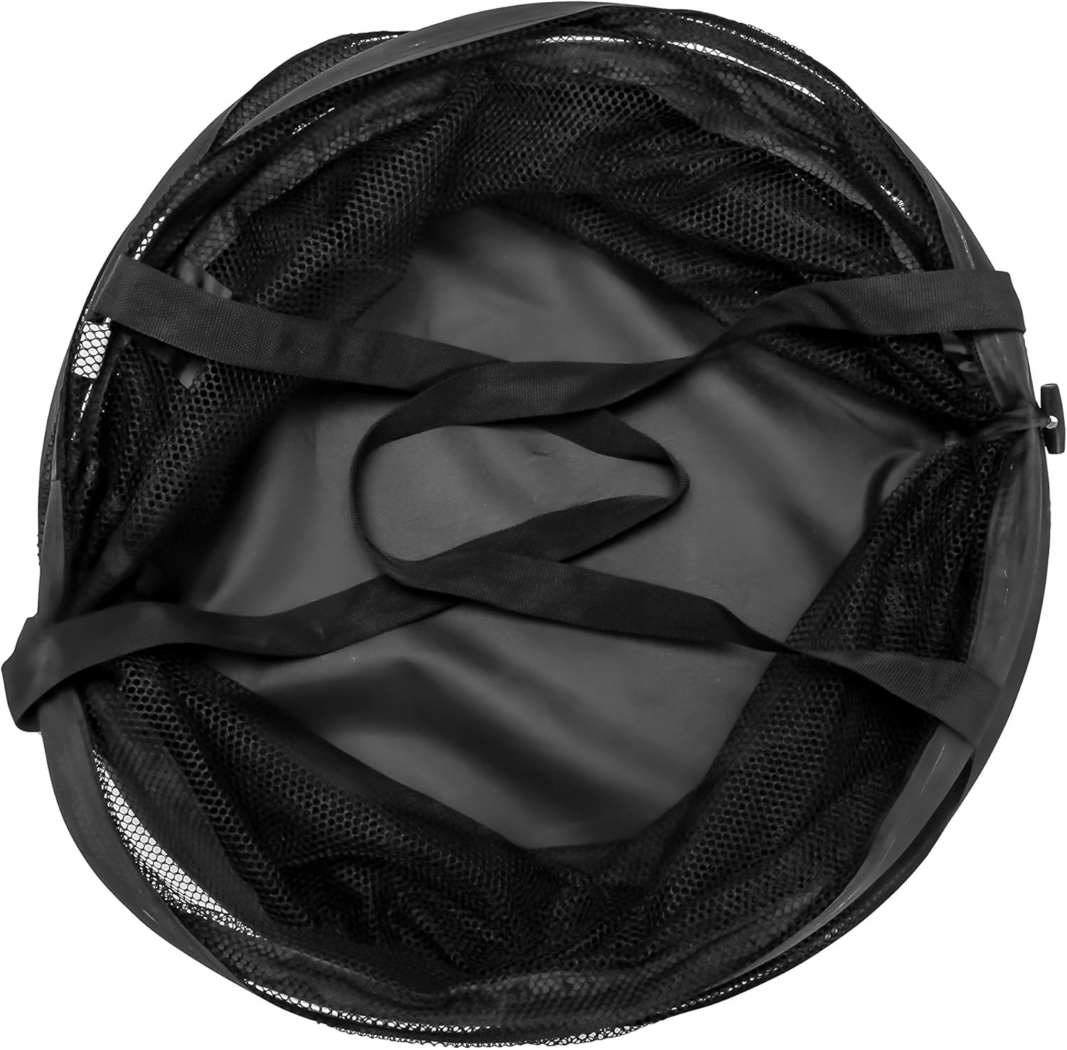 Camco Pop Collapsible Mesh Hamper Basket with Handles-Easy to Store and Clean, Perfect for Travel, Dorms, and More, Minimizes Moisture Caused Laundry Odors-Black (51977) (Pack of 2)