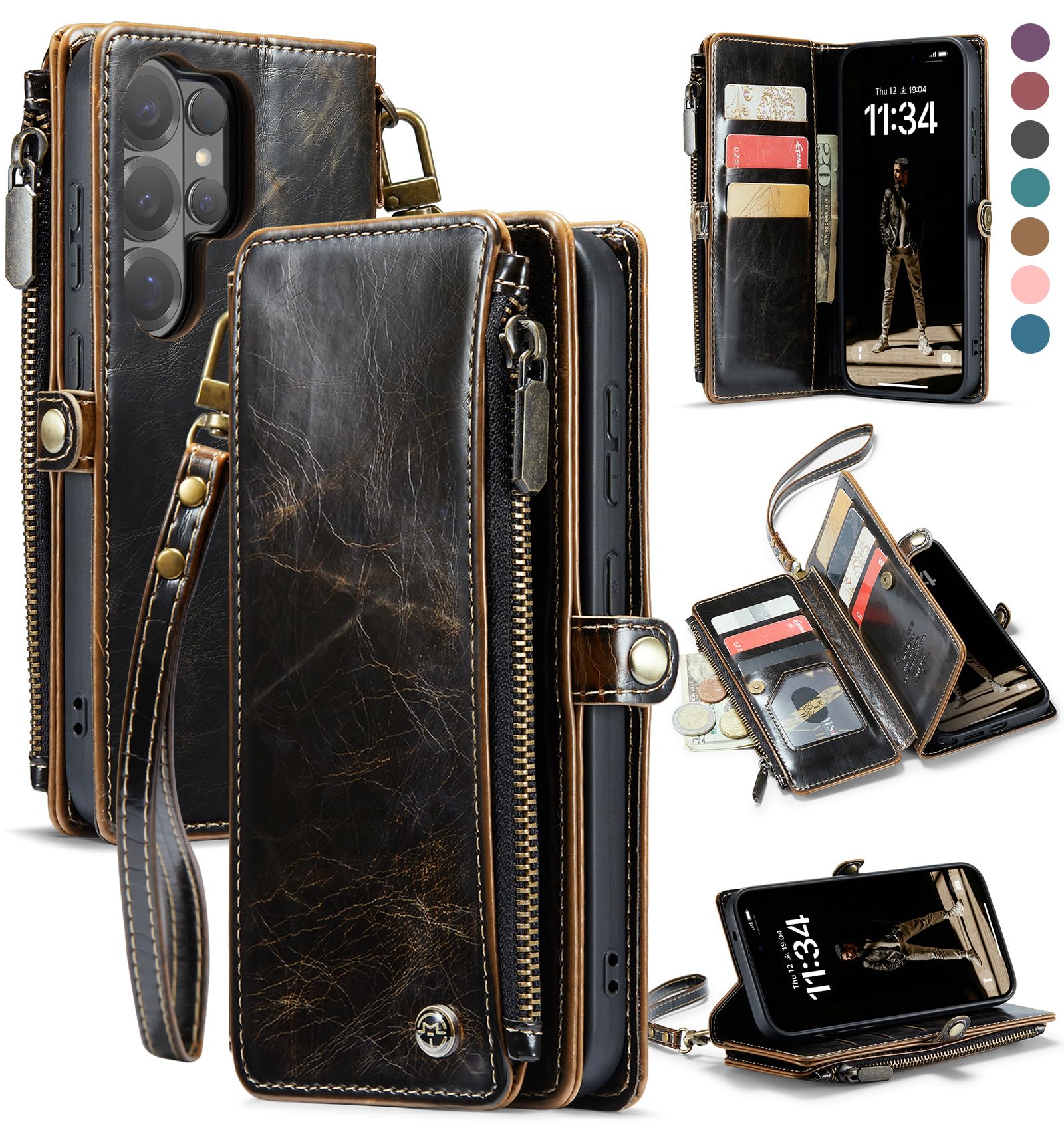Photo 1 of Defencase Wallet Case for Samsung Galaxy S26 Ultra, Coffee