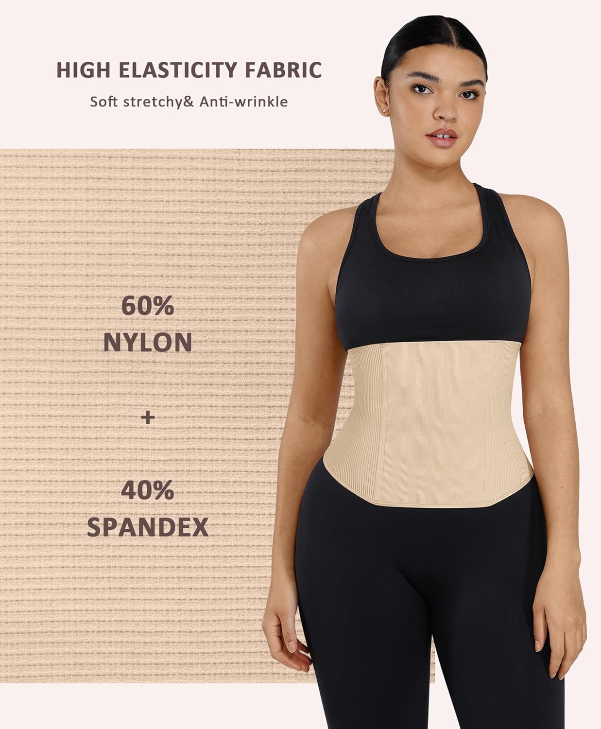 FeelinGirl Waist Trainer for Women Tummy Control Postpartum Underbust Cincher Stomach Compression Workout Belly Wrap - Image 5