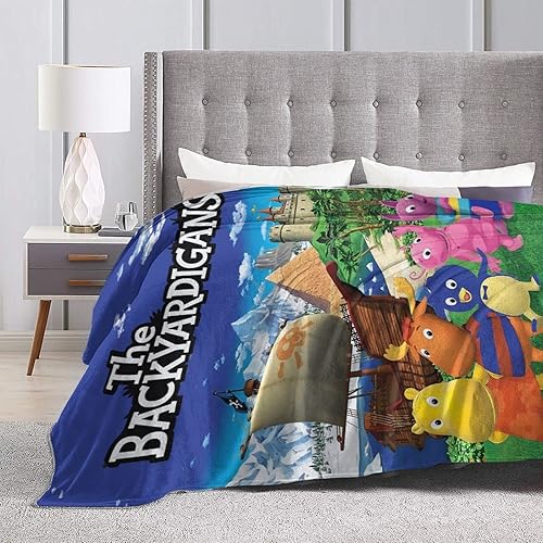 Miniatura 4 de Pobecan The Anime Backyardigans - Manta de franela ultrasuave y ligera para sofá, cama, uso en todas las estaciones, 40 x 30 pulgadas