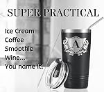 Tasses de café personnalisées avec J initial, Tumbler voyage Monogrammed pour lui, Coupes personnalisées, Cadeaux de Noël uniques pour les hommes qui ont tout