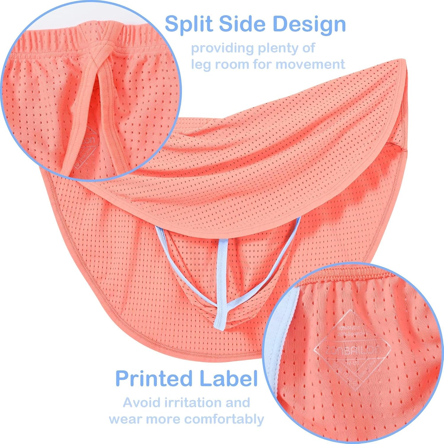 Men's Sexy Thong Boxer Briefs Ruffled Trim Micro Mesh Bulge Enhancing Pouch Split Side Sleep Pajama Underwear - Image 5