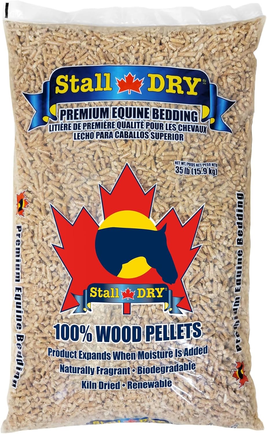 Progressive Planet Stall Dry Premium Equine Bedding Pellets, 35lbs – 100% Natural Kiln-Dried Pine Pellets, Superior Absorption & Odor Control – Eco-Friendly, Biodegradable & Chemical-Free Bedding