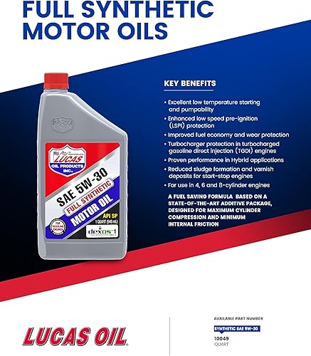 Vista 23 de Lucas Oil 10054-PK6 - Aceite sintético de motor de alto rendimiento 20W-50. Botella de 1 cuarto de galón (paquete de 6)