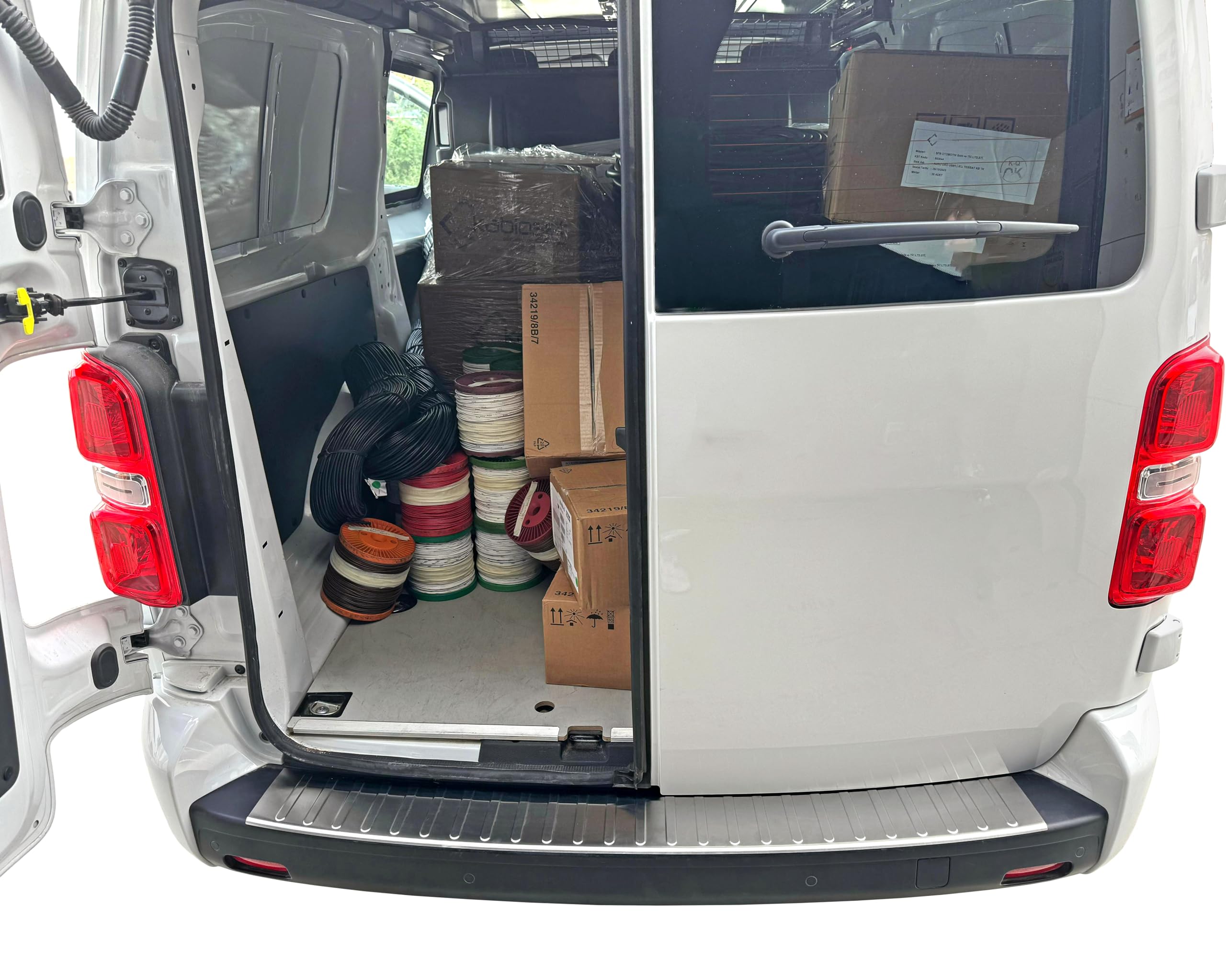RECAMBO Protezione per paraurti in acciaio inox spazzolato opaco con texture compatibile con Peugeot Traveller anno di costruzione dal 2016 Styling e protezione per il paraurti