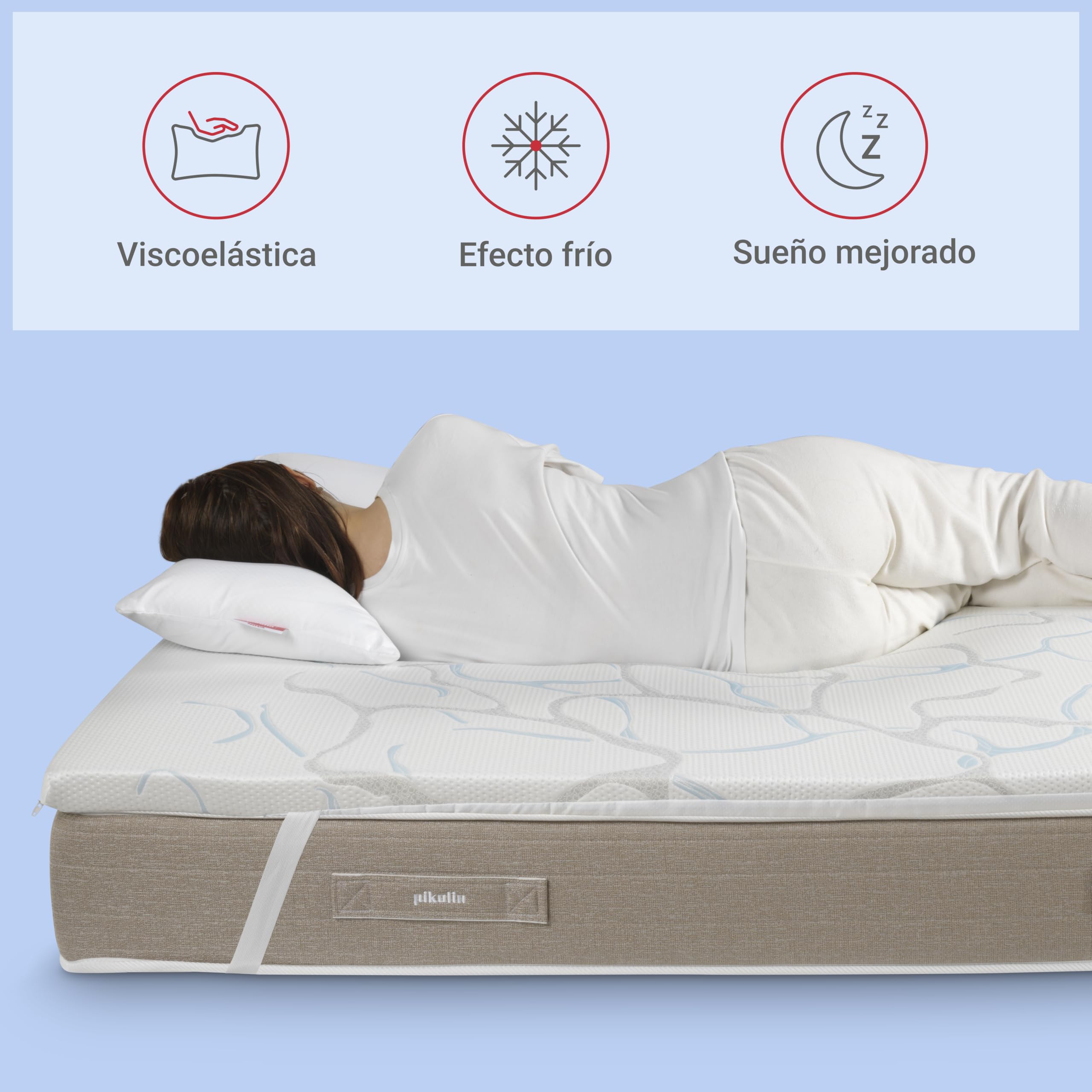 PIKOLIN Topper Hotel Viscoelastic 90x190cm Fresh Cold Thread