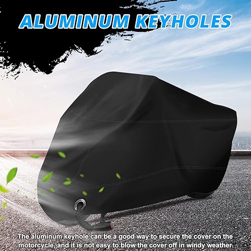 Miniatura 4 de Funda para motocicleta duradera e impermeable, tela Oxford para todo tipo de clima, protege del polvo y la lluvia. Apto para Harley Davidson, Honda,