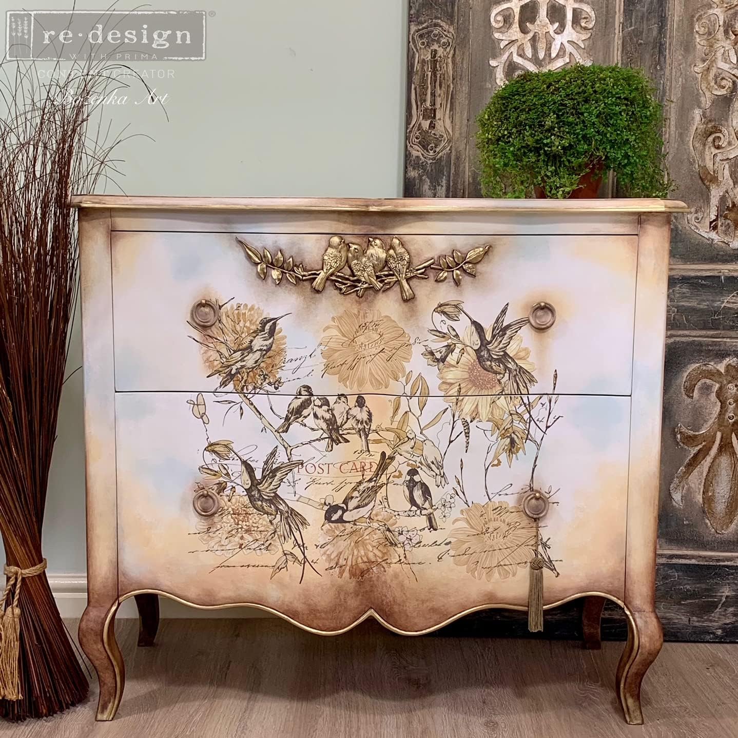 Vintage Rustic Rub on Transfers for Furniture Vintage Rub on Transfers Stickers for Crafts Classic Spring Summer Flowers Decoration Transfers for Home Office Scrapbooking Envelope Wood DIY Craft