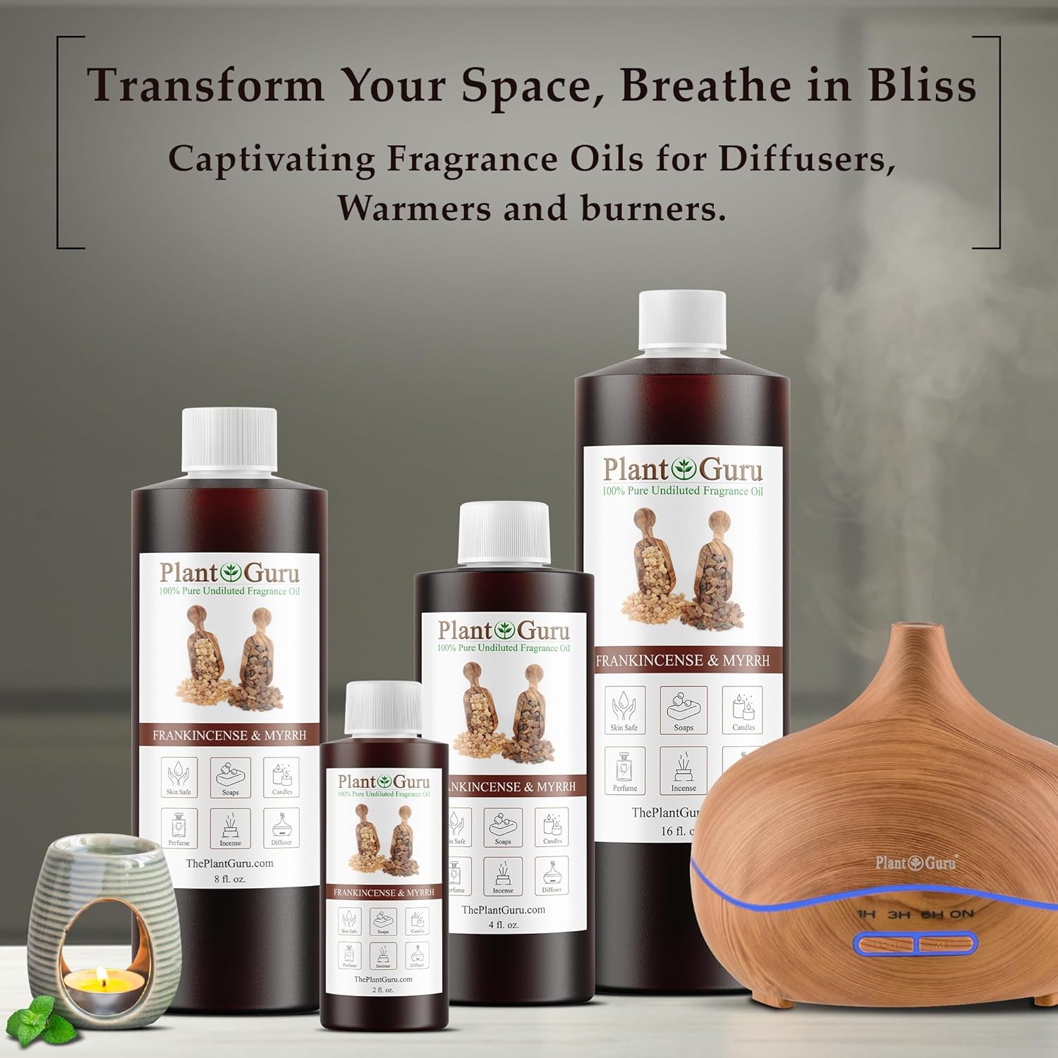 Frankincense and Myrrh Fragrance Oil, 8 fl. oz. - Scented Oil for DIY Soap Making, Candles, Bath Bombs, Aromatherapy, Diffusers