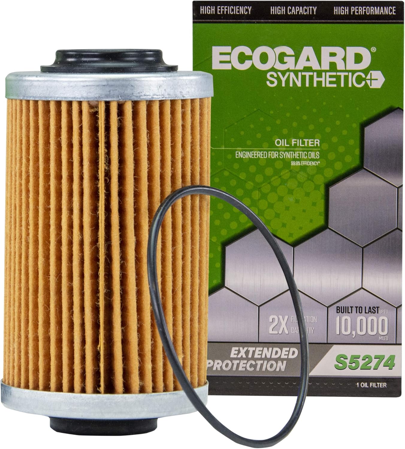 ECOGARD S5274 Premium Cartridge Engine Oil Filter for
