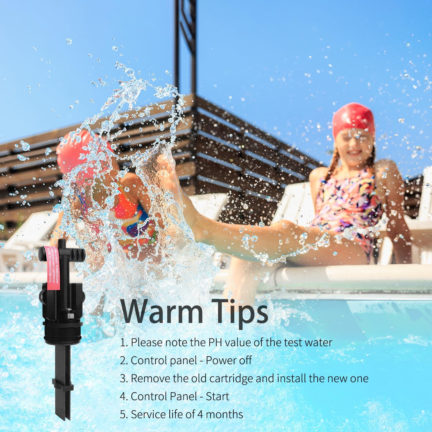 Hot Spring Salt System Cartridge Replacement for Spas | Saltwater Sanitizer Cartridge for Hot Tubs & Freshwater Systems | Compatible with Hot Spring and Caldera, 1-Pack