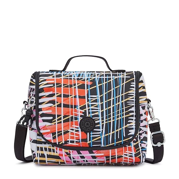 Kipling Kichirou Insulated Lunch Bag, Soft Stripes, 9"L X 8"H X 5"D