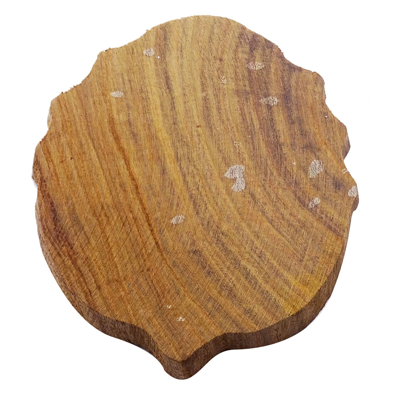 Lotus Block Print Wooden Textile Stamp Brown Hand Carved Printing Block